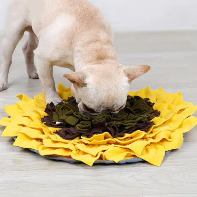 Sunflower Pet Snuffle Mat for Slow Feeding & Enrichment