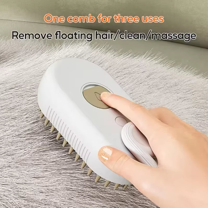 Pet Grooming Tool: Cat and Dog Cleaning Massage Spray Comb with Undercoat Hair Removal Slicker Brush