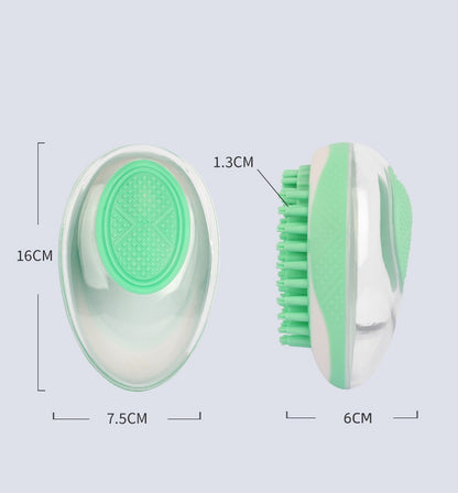 2-in-1 Pet Spa Massage Comb - Soft Silicone Dog and Cat Bath Brush for Grooming and Cleaning