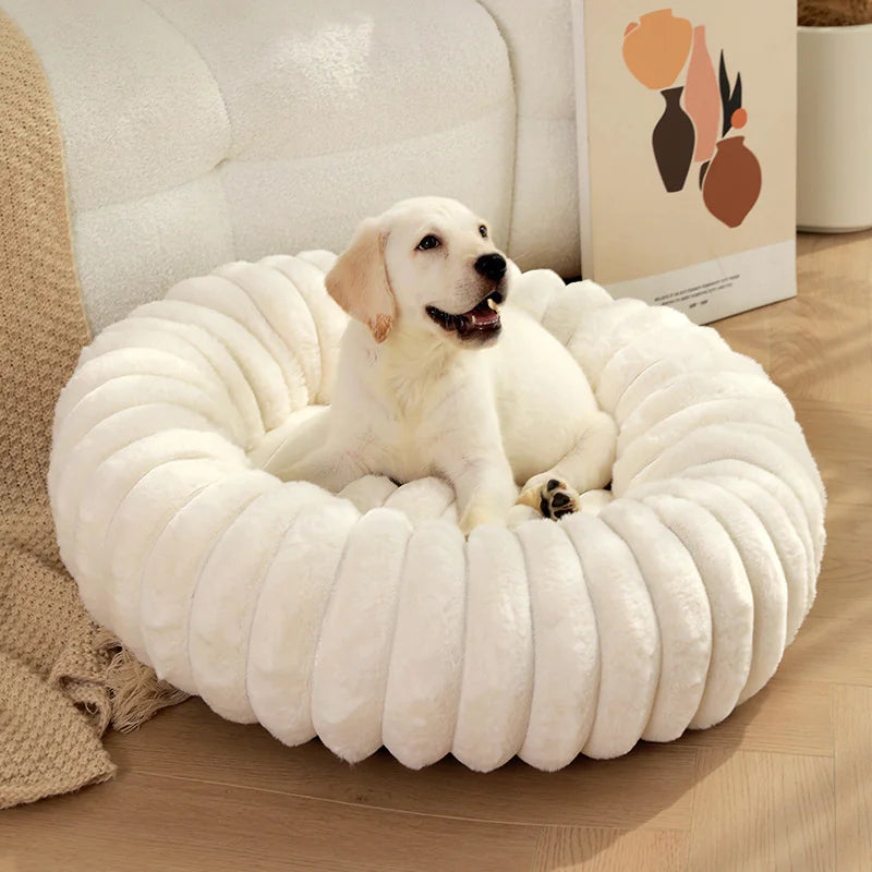 Plush Round Pet Nest - Winter Warmth for Cats & Dogs