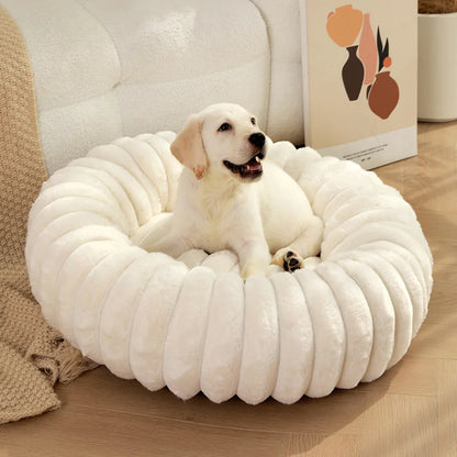 Plush Round Pet Nest - Winter Warmth for Cats & Dogs