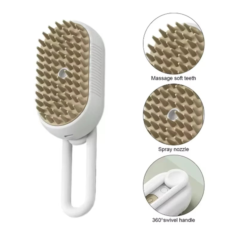 Pet Grooming Tool: Cat and Dog Cleaning Massage Spray Comb with Undercoat Hair Removal Slicker Brush