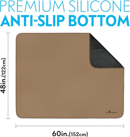 Washable Pee Pads for Dogs, Leakproof, Non-Slip Reusable Puppy Pads for Potty Training, Whelping, Waterproof Mat (48X60 Inch, Pack of 1)