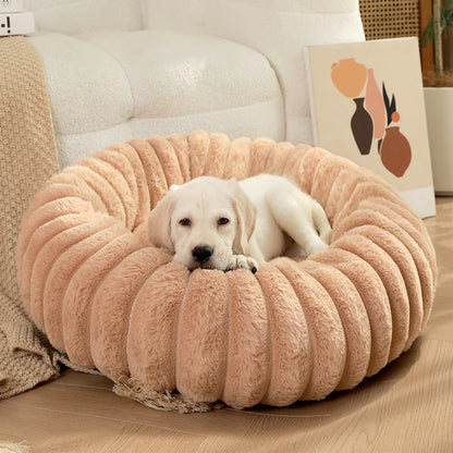 Plush Round Pet Nest - Winter Warmth for Cats & Dogs