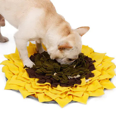 Sunflower Pet Snuffle Mat for Slow Feeding & Enrichment