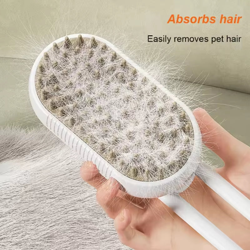 Pet Grooming Tool: Cat and Dog Cleaning Massage Spray Comb with Undercoat Hair Removal Slicker Brush