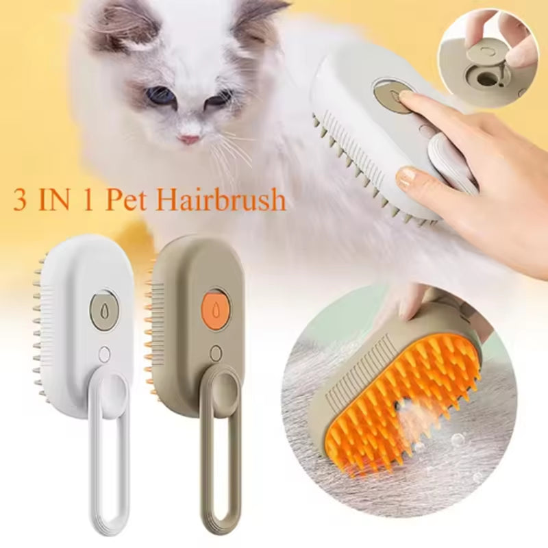 Pet Grooming Tool: Cat and Dog Cleaning Massage Spray Comb with Undercoat Hair Removal Slicker Brush