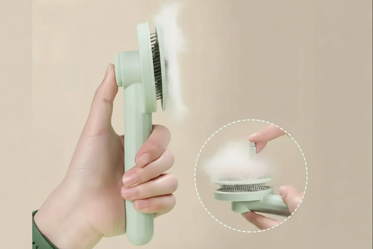 Modern Self-Cleaning Slicker Brush for Cats & Dogs