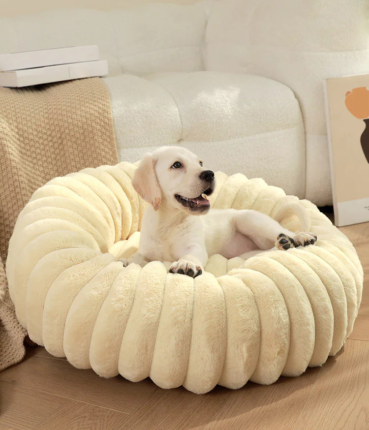 Plush Round Pet Nest - Winter Warmth for Cats & Dogs