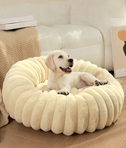 Plush Round Pet Nest - Winter Warmth for Cats & Dogs