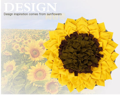 Sunflower Pet Snuffle Mat for Slow Feeding & Enrichment