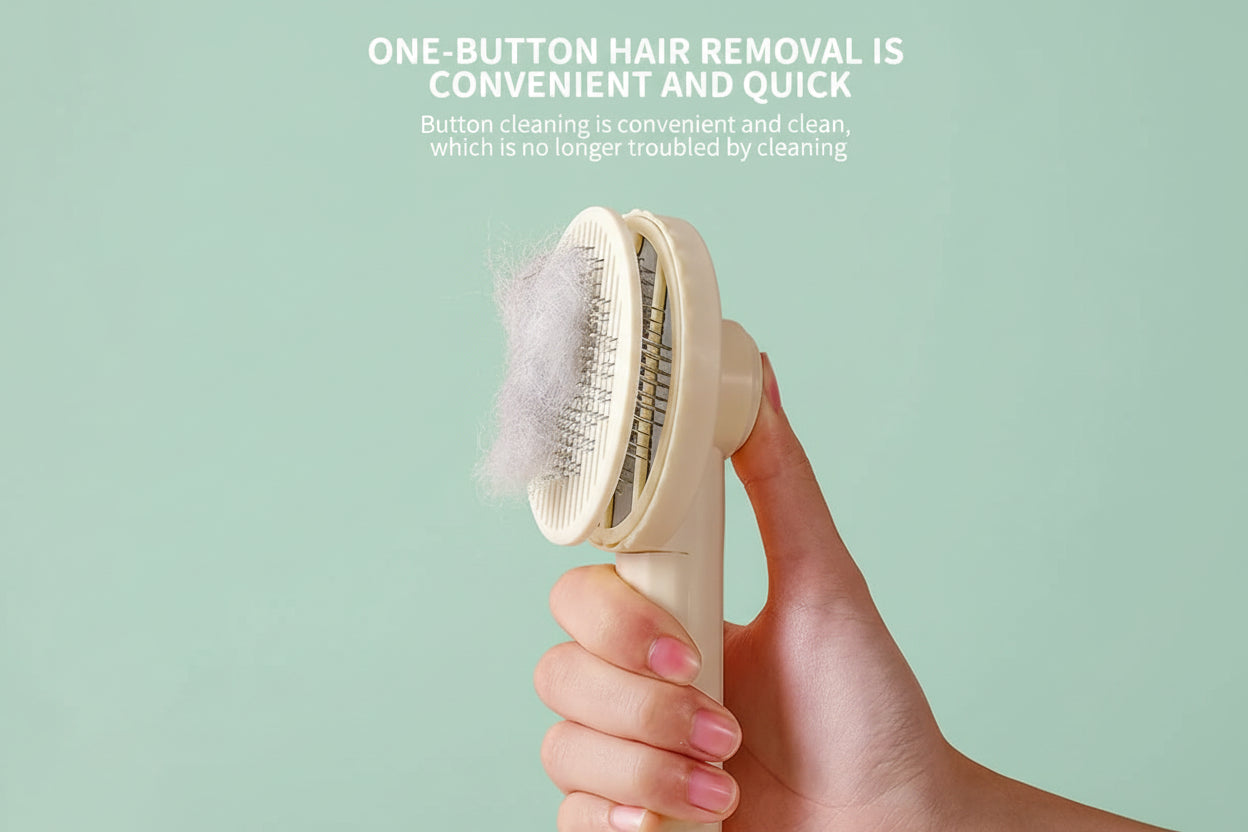 Modern Self-Cleaning Slicker Brush for Cats & Dogs