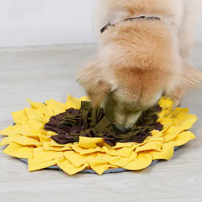 Sunflower Pet Snuffle Mat for Slow Feeding & Enrichment